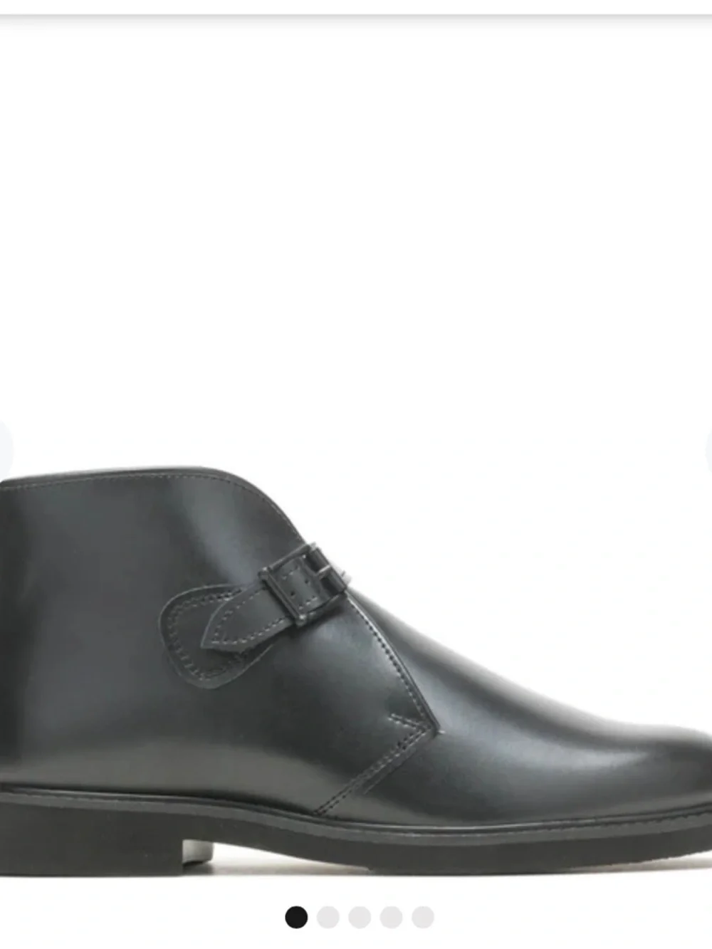 Bates Black Leather Chukka Boot with Buckle New in Box
